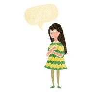 cartoon surprised girl with speech bubble N2