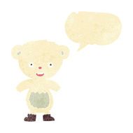 cartoon polar bear cub with speech bubble N2