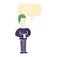 cartoon vampire with speech bubble N7