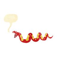 cartoon poisonous snake with speech bubble