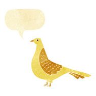 cartoon bird with speech bubble N10