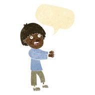 cartoon happy man showing with speech bubble