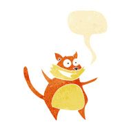 funny cartoon cat with speech bubble N2