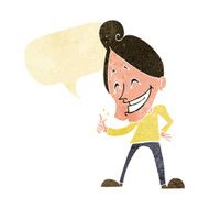cartoon man snapping fingers with speech bubble N2