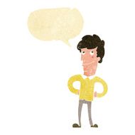 cartoon happy man with speech bubble N18