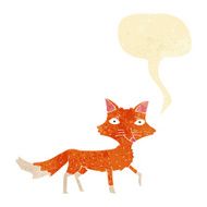 cartoon little fox with speech bubble N2