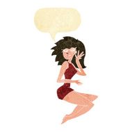 cartoon sexy woman with speech bubble N2