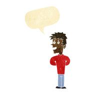 cartoon happy man with speech bubble N20
