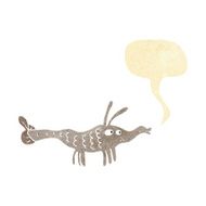 cartoon shrimp with speech bubble N2