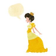 cartoon princess with speech bubble N2