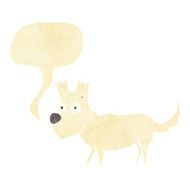 cartoon cute little dog with speech bubble N2