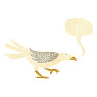 cartoon bird with speech bubble N12