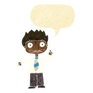 cartoon man with idea speech bubble N3