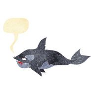 cartoon killer whale with speech bubble N2