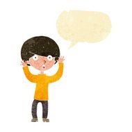 cartoon startled boy with speech bubble N2