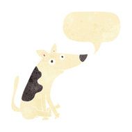 cartoon dog with speech bubble N3