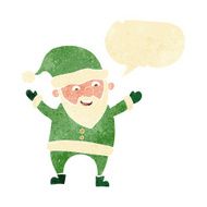 cartoon santa claus with speech bubble N8