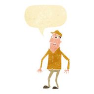 cartoon shocked man with speech bubble N7
