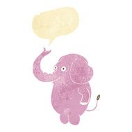 cartoon funny elephant with speech bubble N3