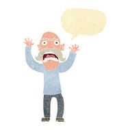 cartoon angry old man with speech bubble N7