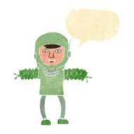 cartoon astronaut with speech bubble N4