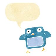 cartoon bird with speech bubble N13