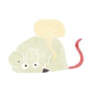 cartoon white mouse with speech bubble N2