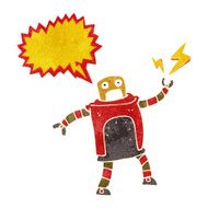 cartoon robot with speech bubble N5