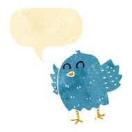 cartoon bird with speech bubble N16