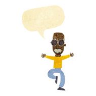 cartoon old man wearing big glasses with speech bubble