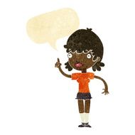 cartoon woman with idea speech bubble N6