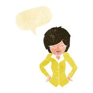 cartoon woman with hands on hips speech bubble N11