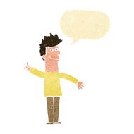 cartoon man with idea speech bubble N4