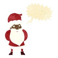 cartoon santa claus with speech bubble N9