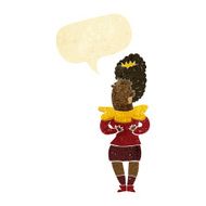 cartoon aristocratic woman with speech bubble