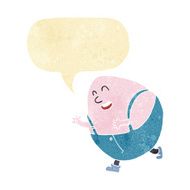 cartoon humpty dumpty egg character with speech bubble N2