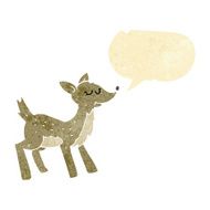 cute cartoon deer with speech bubble
