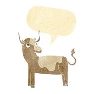 cartoon cow with speech bubble N3