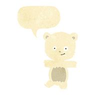 cartoon cute polar bear with speech bubble N7