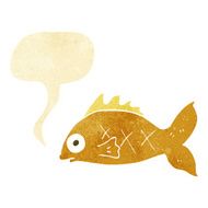cartoon fish with speech bubble N5