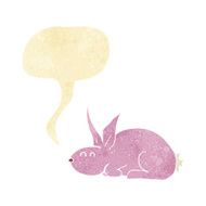 cartoon rabbit with speech bubble N5
