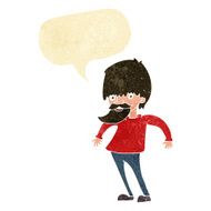 cartoon bearded man shrugging shoulders with speech bubble N2