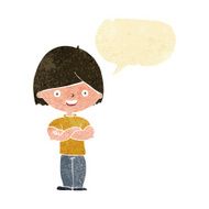 cartoon man with crossed arms speech bubble N2