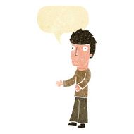 cartoon confused man with speech bubble N4
