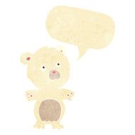 cartoon funny teddy bear with speech bubble N2