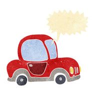 cartoon car with speech bubble N4