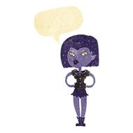 cartoon vampire girl with speech bubble N12