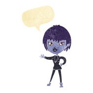 cartoon vampire girl with speech bubble N13
