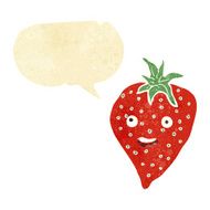cartoon strawberry with speech bubble N5