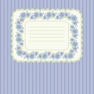 Card with floral frame